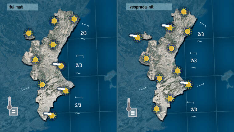 Mapes de hui dilluns amb sol|Jordi PayÃ
