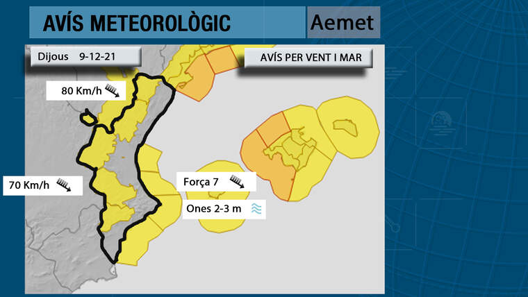L'oratge de hui torna a estar marcat pel mestral