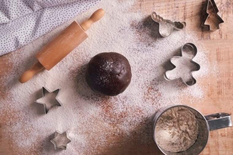 Arbre de Nadal elaborat amb pasta fullada