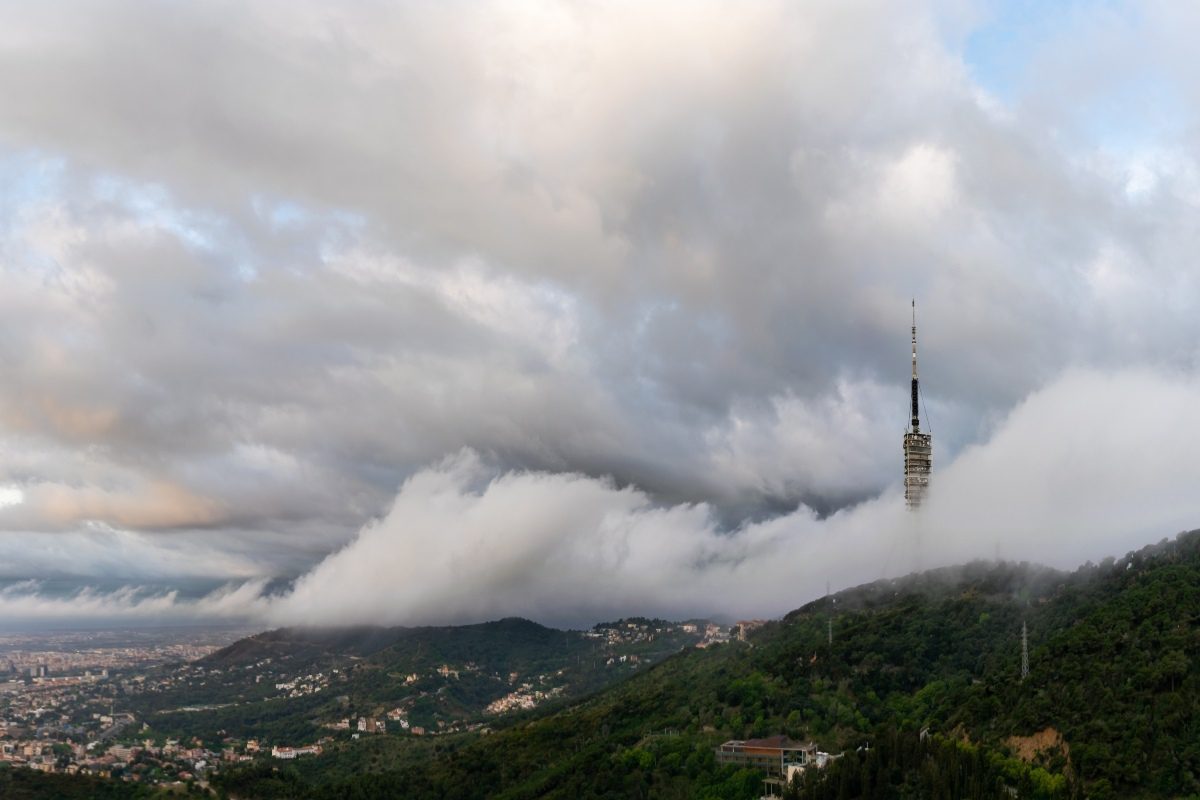 Imatge de boira enganxada a Collserola