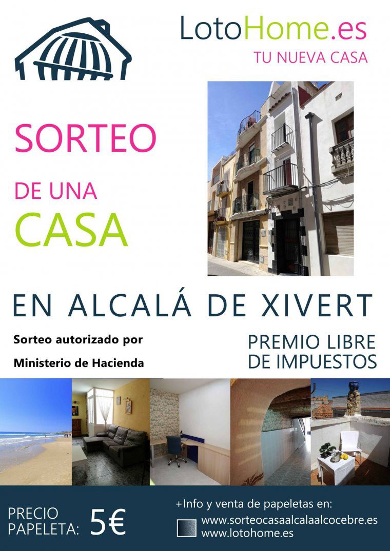 Cartell que anuncia la el sorteig de la casa
