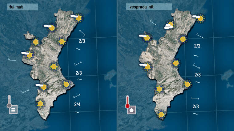 Mapa dilluns matÃ­ i vesprada, sol