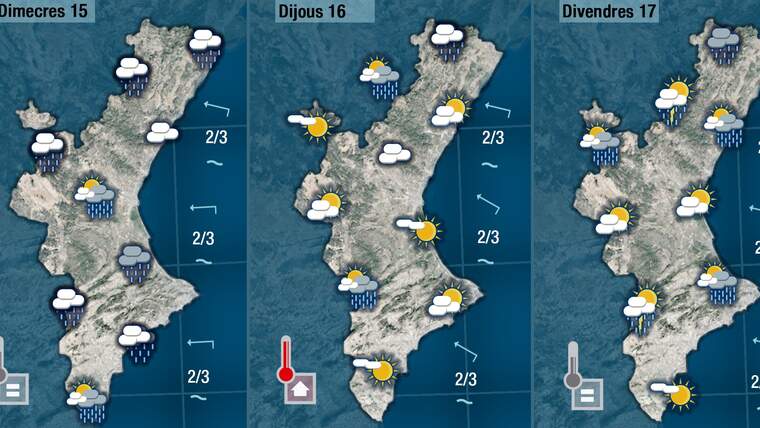 Mapes dimecres, dijous i divendres, amb pluja | Jordi PayÃ