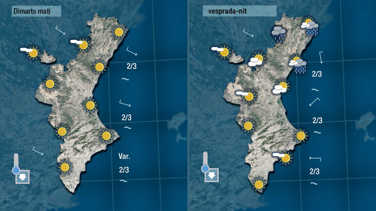 Mapes dimarts matÃ­ i vesprada, sol