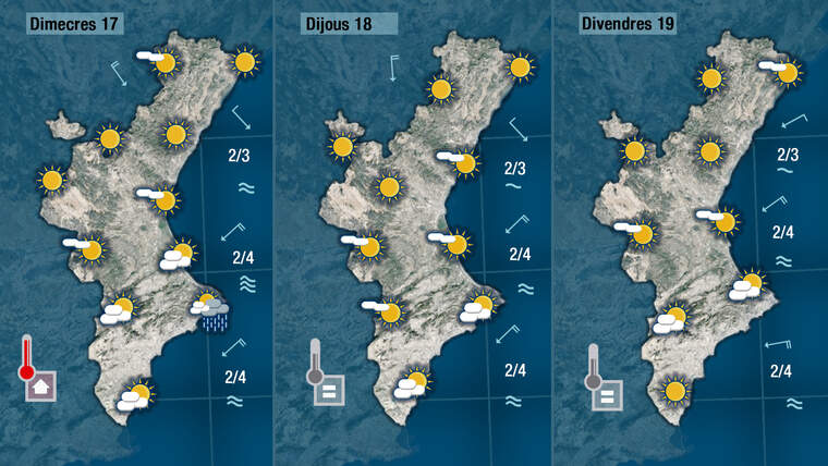Dimecres i dijous la persistÃ¨ncia del gregal acumularÃ  nÃºvols a la costa del centre |Jordi PayÃ 