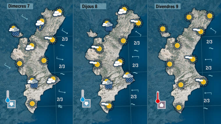 Mapes: divendres marca sol, dijous i divendres nÃºvol | Jordi PayÃ 