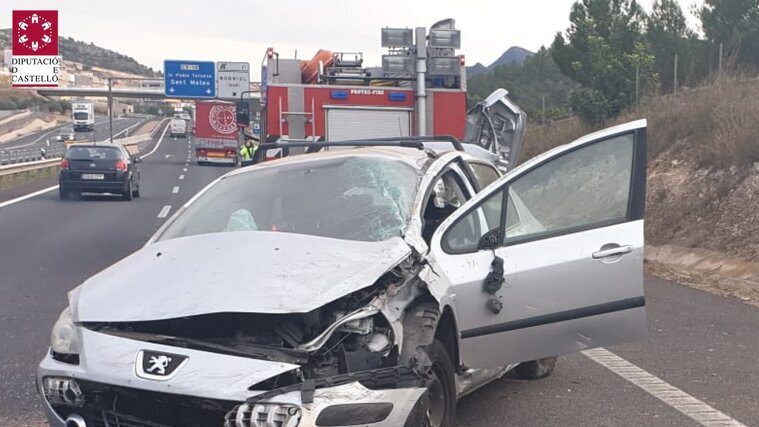 Cotxe accidentat este divendres en Borriol