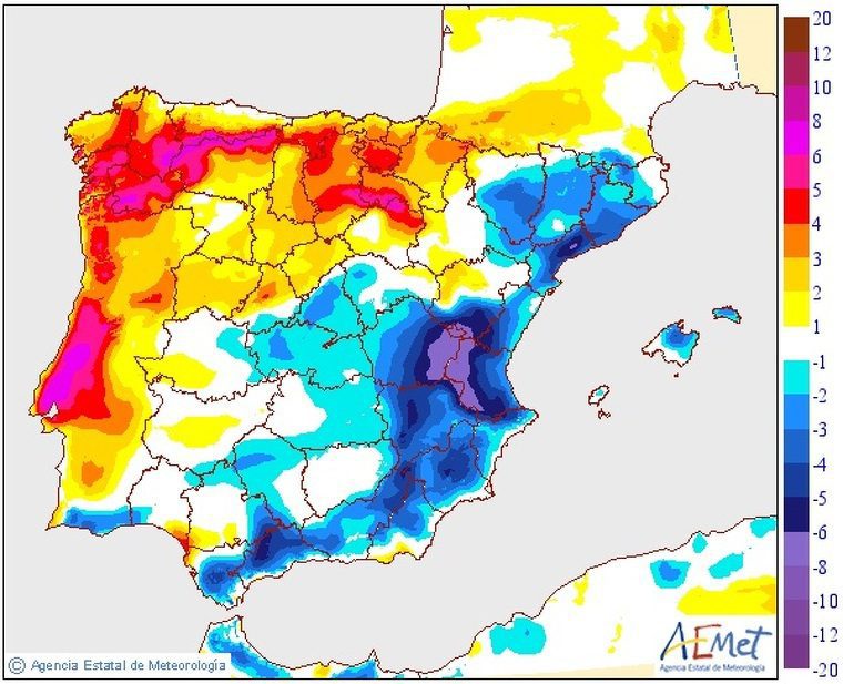 Variació de temperatures, que baixen, este dijous en el territori valenciÃ