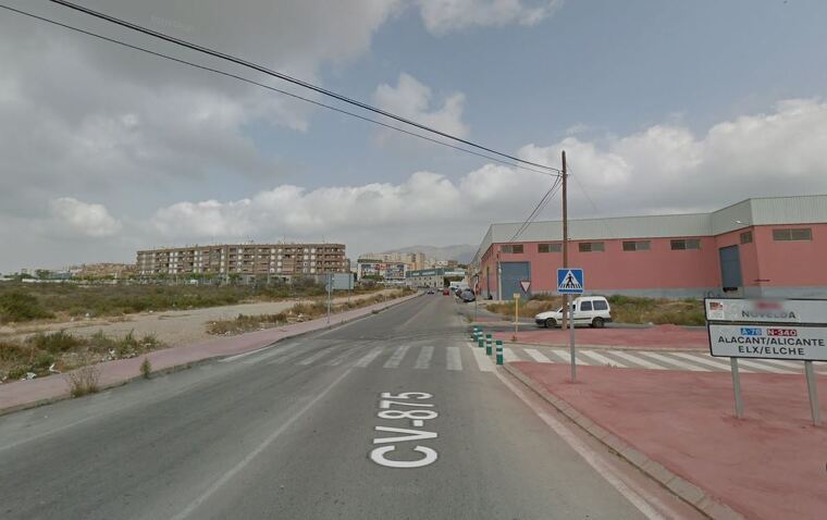 Carretera de l'Estació de Crevillent, a on s'ha produït l'accident