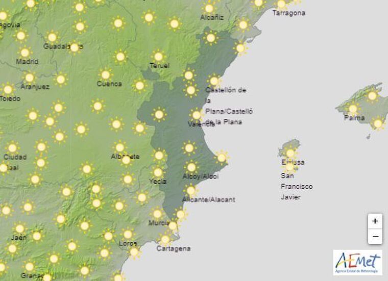 PrevisiÃ³ de l'Aemet per ValÃ¨ncia