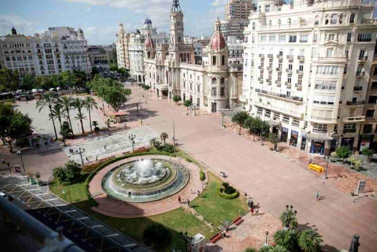 Imatge de la PlaÃ§a de l'Ajuntament de ValÃ¨ncia