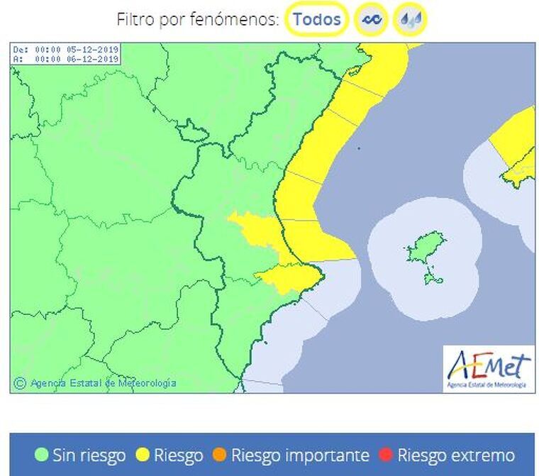 Mapa d'avisos per aquest dijous