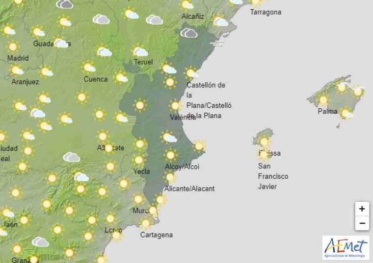 Mapa del temps a ValÃ¨ncia per aquest prÃ²xim dimarts 15 de setembre del 2020