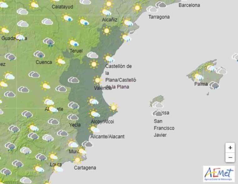 Mapa del temps a València per aquest divendres 4 de desembre de 2020