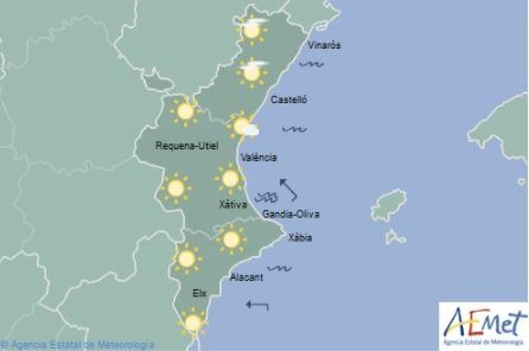 Mapa del temps de l'Aemet