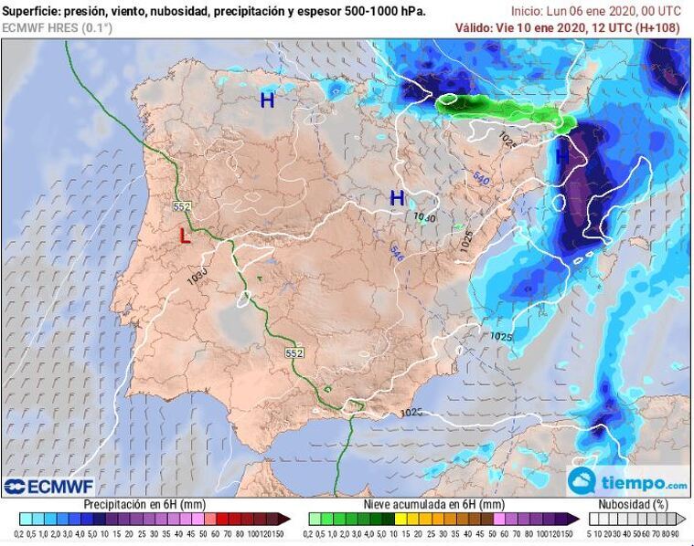 Model Europeu de previsiÃ³ de precipitaciÃ³ns