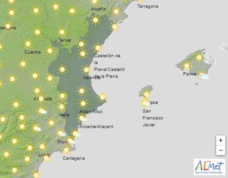 Mapa del temps a València per aquest divendres 4 de setembre del 2020