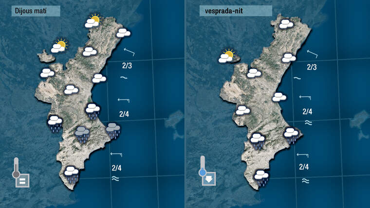 Previsió per al dijous 15 d'abril