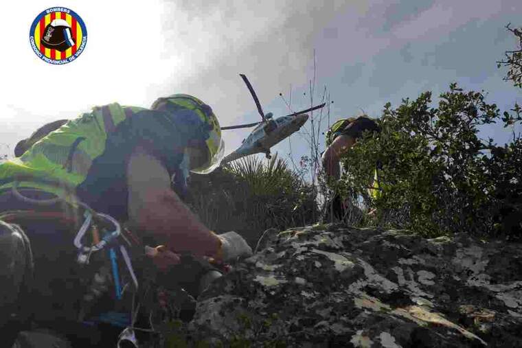 Rescat en helicòpter en Corbera