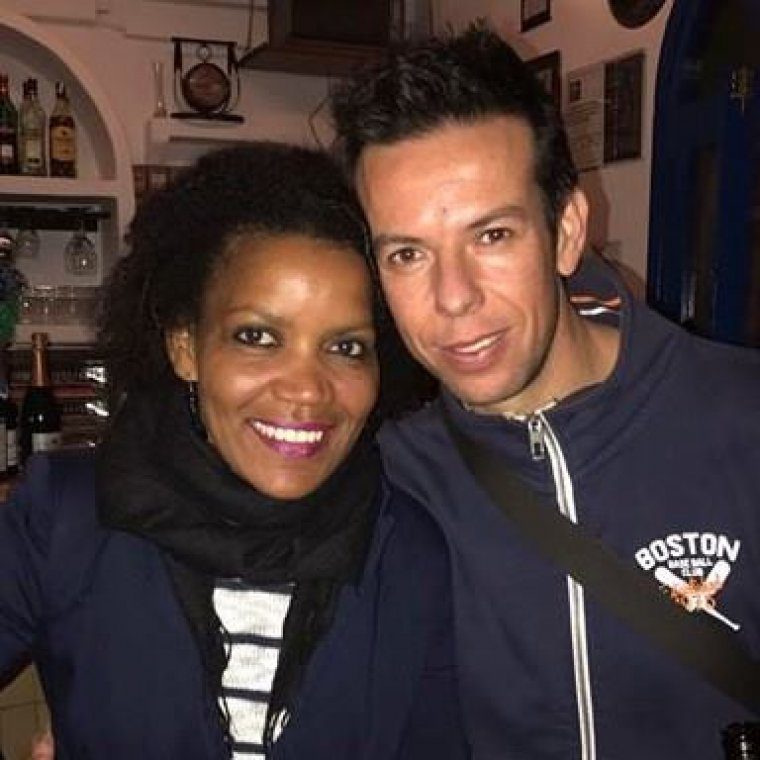 Ana Quezada con Ãngel Cruz, el padre de Gabriel
