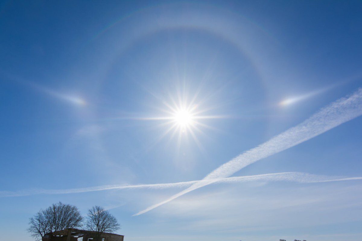 Imatge d'un Halo Solar a les Terres de l'Ebre