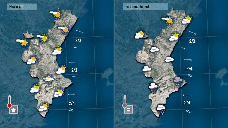 Mapa de l'oratge del 4 d'abril