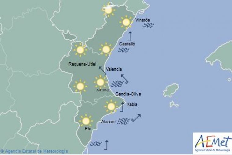 Mapa de símbols per a divendres 8 de febrer