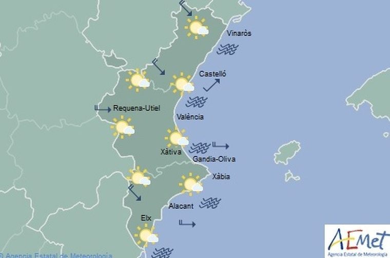 Mapa de previsiÃ³ per aquest diumenge