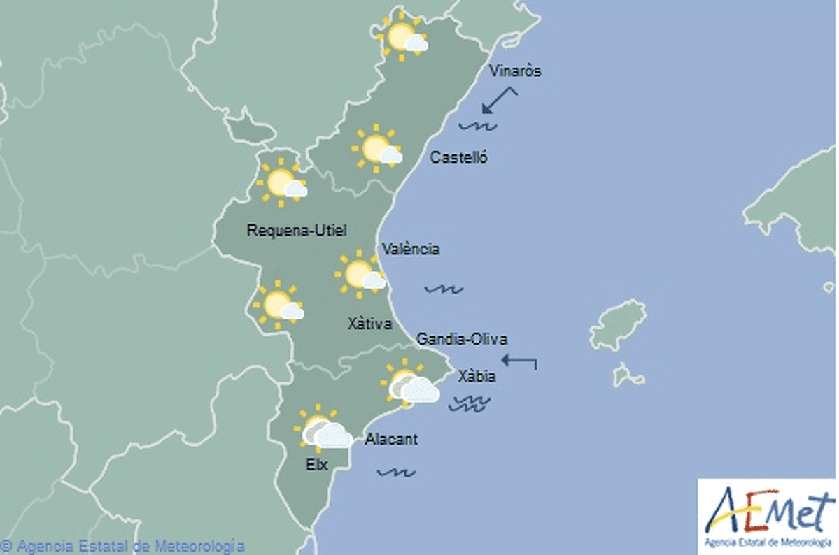 Mapa de previsiÃ³ per aquest diumenge
