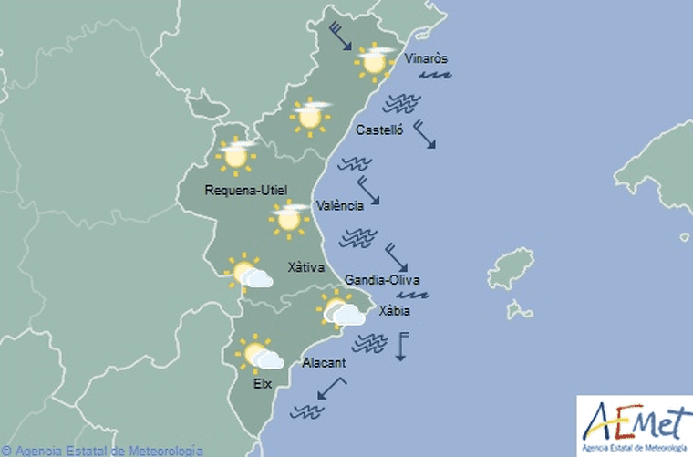 Mapa de previsió per aquest dilluns