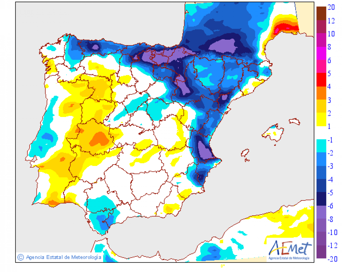 Destacable davallada de les temperatures aquest dijous