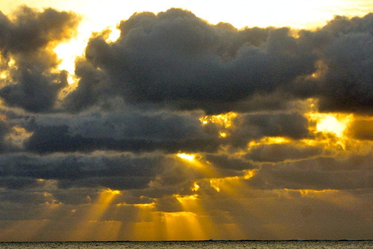 Imatge de nuvolades al mar