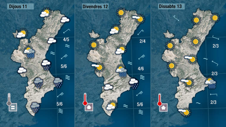 Oratge a partir del dijous 11 de novembre