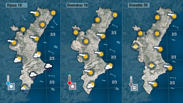 Oratge a partir del dijous 18 de novembre
