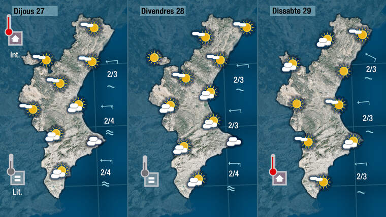 Oratge a partir del dijous 27 de maig