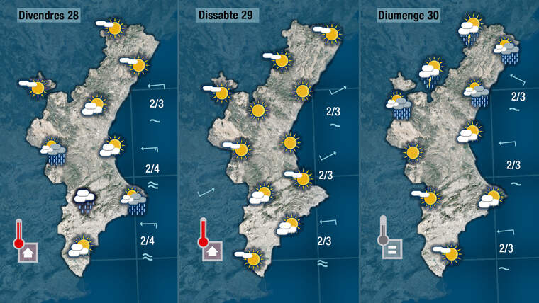 Oratge a partir del dijous 28 de maig