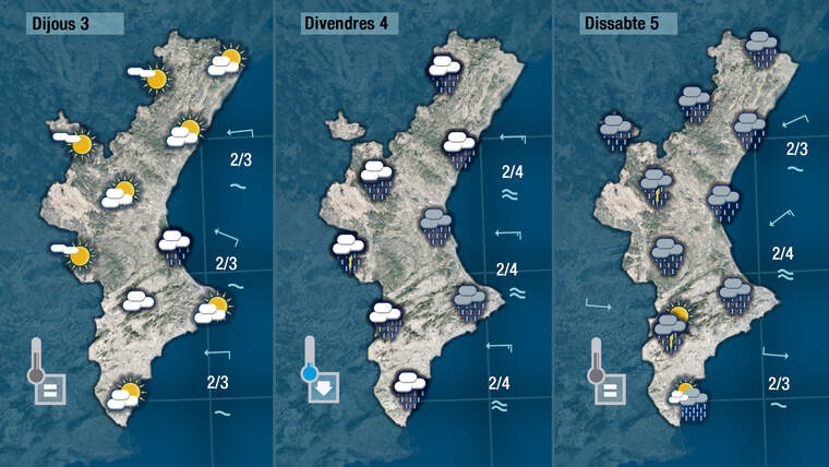 Oratge a partir del dijous 3 de juny