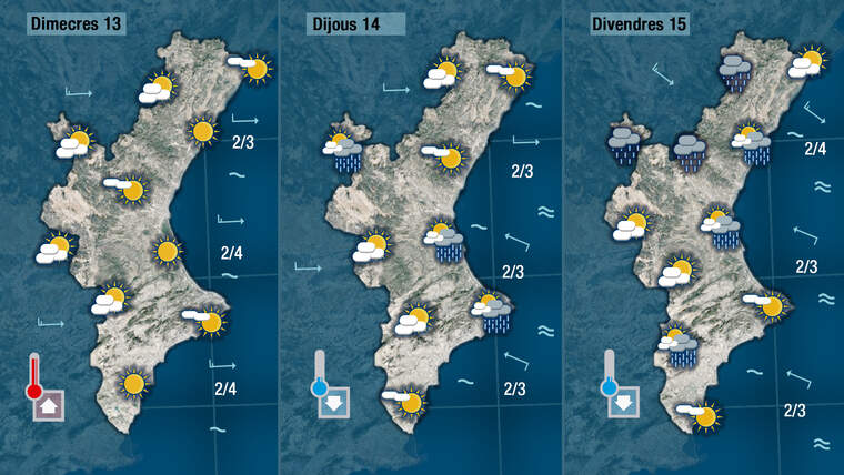 Oratge a partir del dimecres 13 de maig