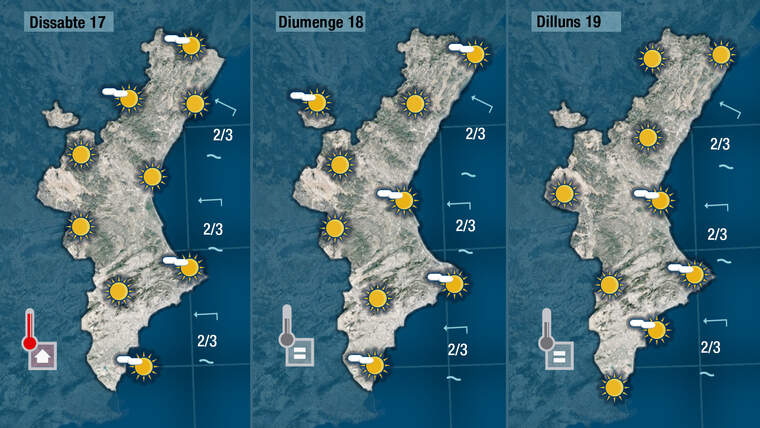 Oratge a partir del dissabte 17 de juliol