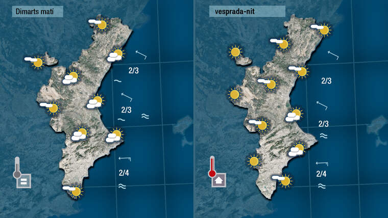 Oratge demà dimarts 18 de maig
