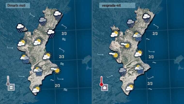Temps dimarts 27 abril