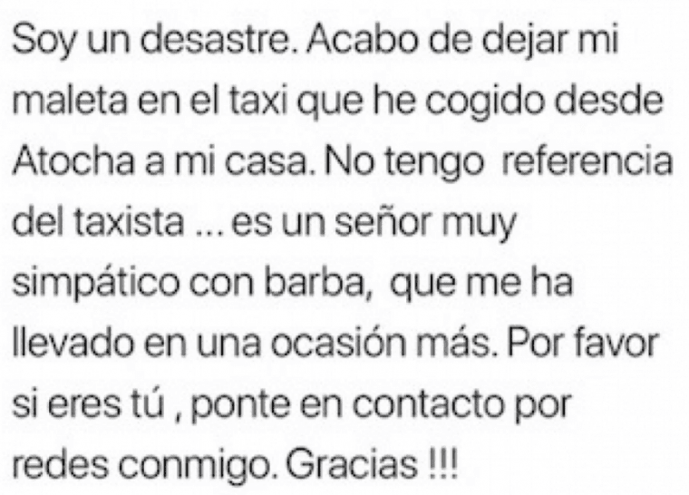 El missatge de Toñi Moreno