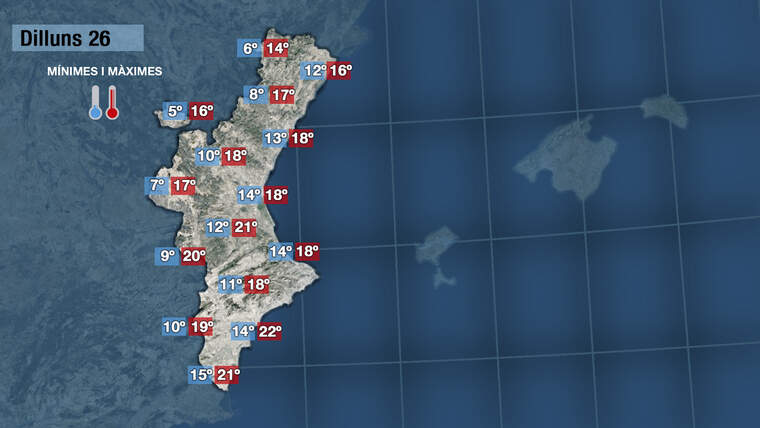 Temperatures 26 abril