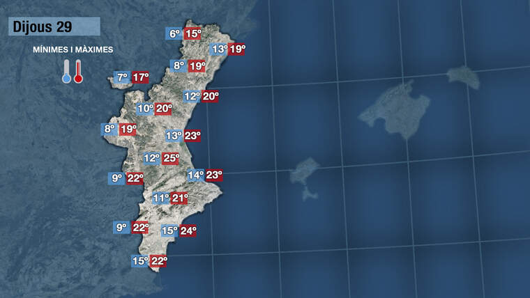 Temperatures dijous 29 abril