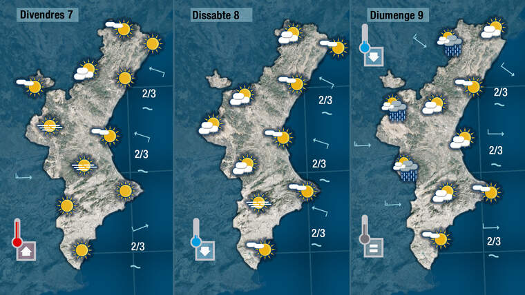 Temps a partir del divendres 7 de maig