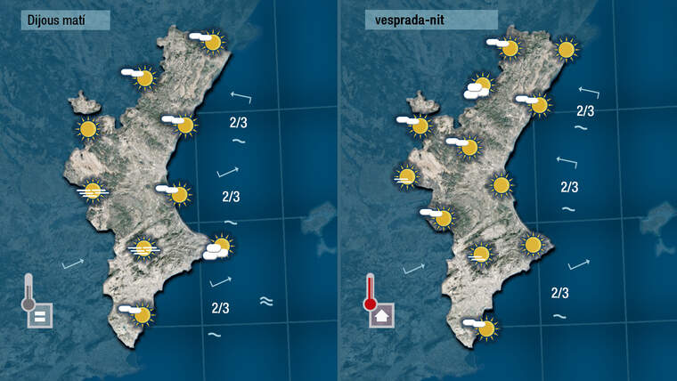 Temps dijous 6 de maig