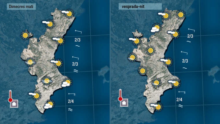 Temps dimecres 5 abril