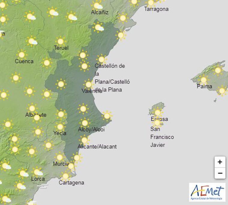 Mapa de sÃ­mbols per a este dilluns