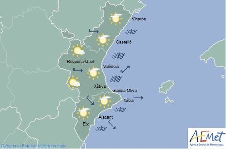 Mapa de previsiÃ³ per a este dimarts