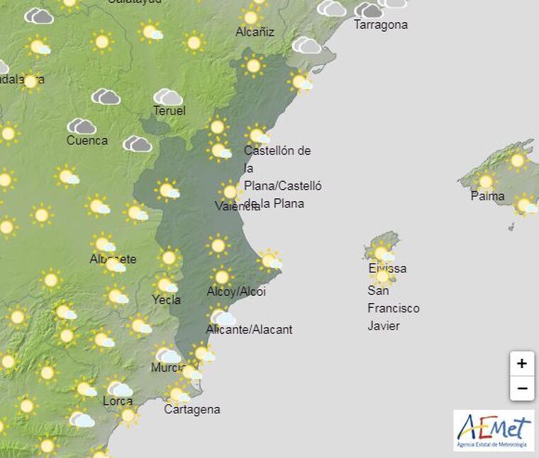 Mapa de sÃmbols per a este dijous